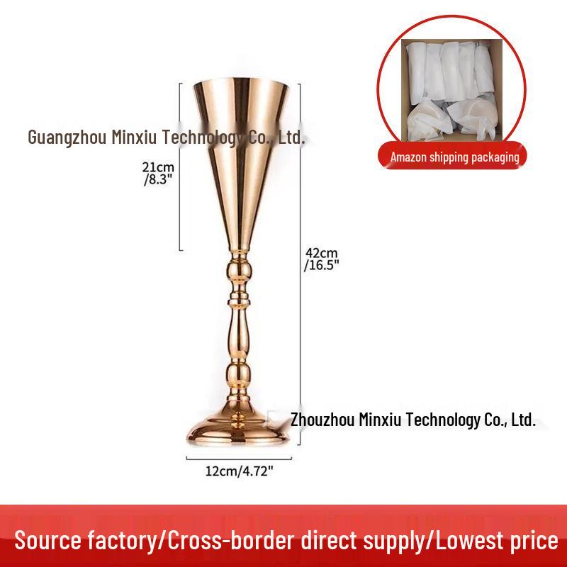 Gold Trophy Wedding Table Centerpiece and Decoration Props