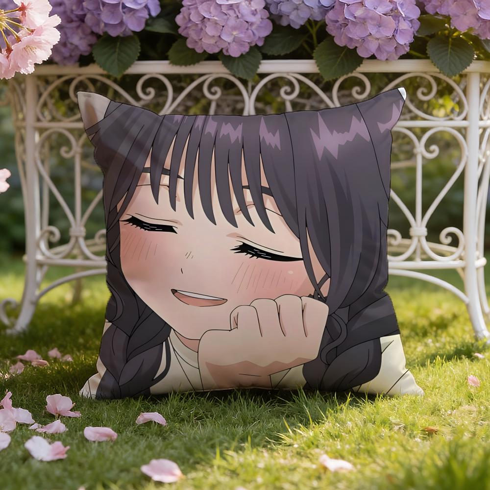 Cute K-Kaoruko W-Waguri Cushion Cover Home & Car Dual-Scene Pillow Cover: Reversible for Premium Comfort