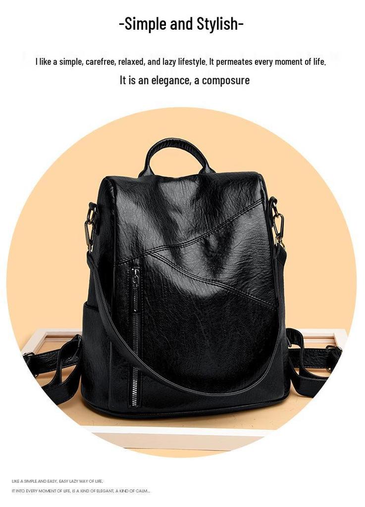 Versatile Sheepskin-Texture Women's Backpack—2026 Style, Anti-theft, Large Capacity for Travel & School