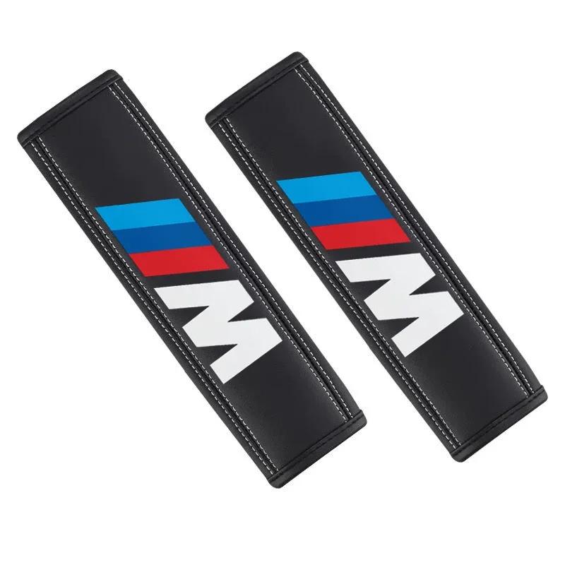 

Leather Car Seat Belt Shoulder Protective Pad for BMW M X1 X4 X3 X5 X6 G20 G01 E90 E60 E80 E92 E34 E46 F10 F30 G30 Accessories чёрный