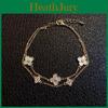 Floral Pendant Bracelet With 18k Gold Plating And Zirconia For Womens Fashion Accessories