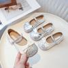 Girls Princess Shoes Round Toes Sweet Bows Kids Flat Shoes Pu Leather 2025 New Fashion Children Dance Shoes Wedding Ins Trendy