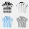 Kids Boys Summer Short Sleeve Polo Shirt Fashionable Casual College Style Tee