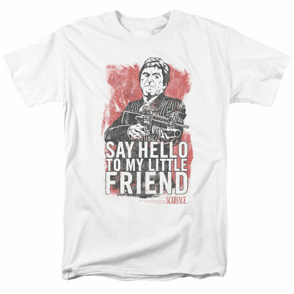 Scarface Little Friend T Shirt Licensed Gangster Movie Tony Montana Retro White L