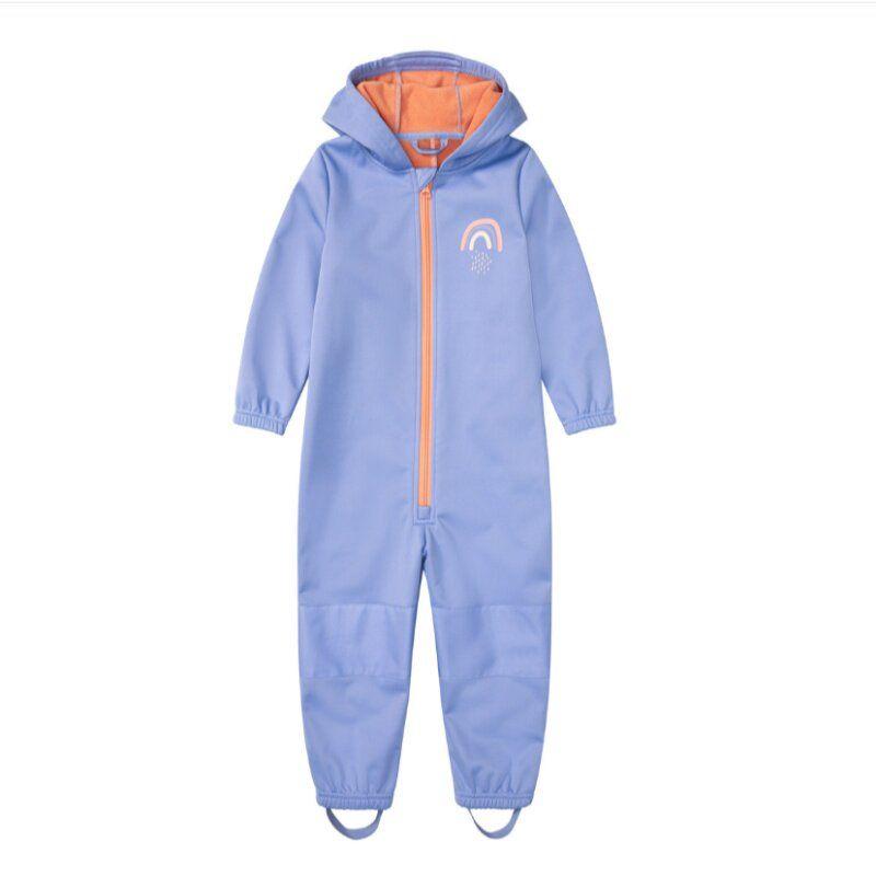 Outdoor Windproof Soft Shell Children's Jump Suit Boys and Girls Jumpsuit Romper Fleece-lined Heattech Waterproof Export