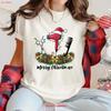 Merry Christmas Hair Stylist Natural T Shirt Vintage Graphic Slightly Homme Designer Clothes Streetwear Casual Vintage