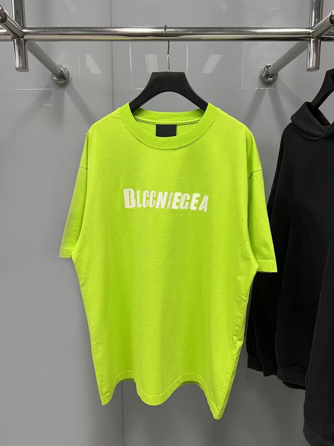 

BLCCNIEGEA Paris b Tshirt with printed letters loose fit unisex cotton shortsleeve trendy printed top L