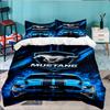 3PCS Mustang Bedding Set,Including 1pc Duvet Cover And 2pcs Pillowcases Perfect for Bedroom, Dormitory, Large Size Fan Christmas Gift