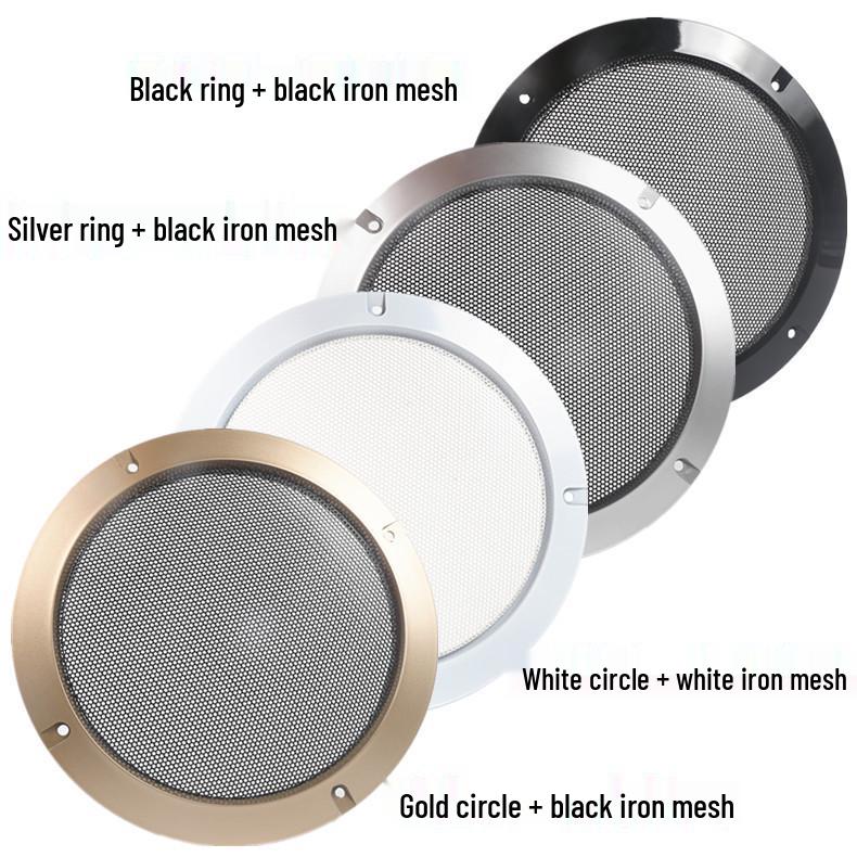 Car Subwoofer Decorative Speaker Grill Ring - Black, White, Gold, Silver