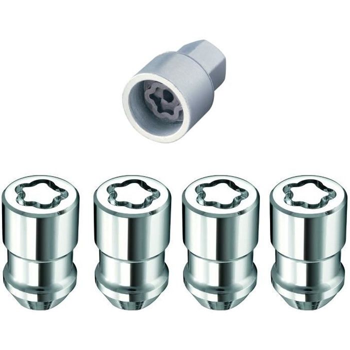 Su mcgard 4 écrous antivol 24154su - filetage m12 x 1,25 - assise 60° - ø21 x l32,5 mm