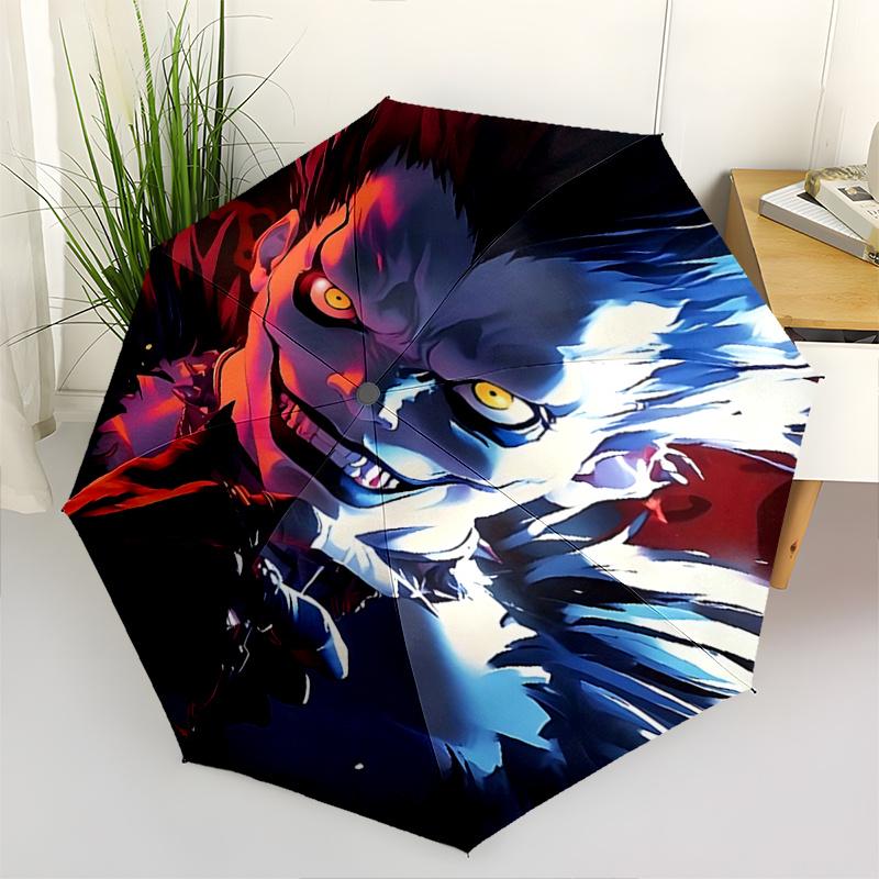 

1pc Joker Inspired Automatic Opening/Closing Umbrella with Foldable Design, 8-Rib Iron Frame Outdoor Umbrella - Perfect Gift for Fans, Travelers,