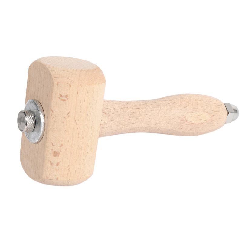 4X Holzhammer Lederhandwerk Schnitzhammer Nähen Leder Werkzeugsatz (Hölzern)