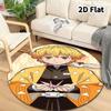 Demon Slayer Kimetsu No Yaiba Round Area Rug Carpet Rug For Living Room Bedroom Sofa Playroom Decor Nonslip Floor Mat