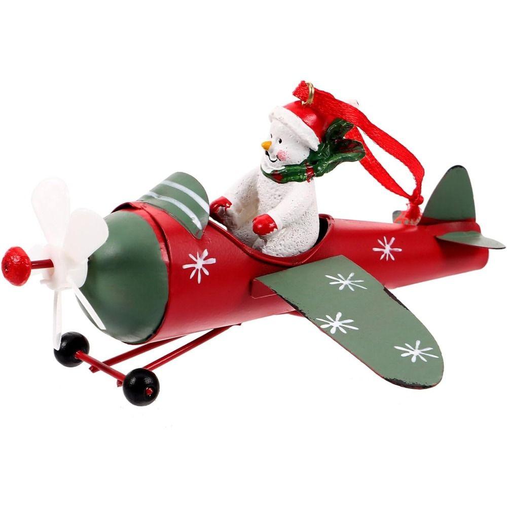 Antique Style Santa Airplane Model Santa Christmas Tree Hanging Ornaments  Desktop