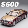 1:24er Maßstab S600 62S Automodell Miniaturspielzeug Metall Druckguss Türen zu öffnen Rückzieher Sound Licht Geburtstagsspielzeug Geschenke für Kinder