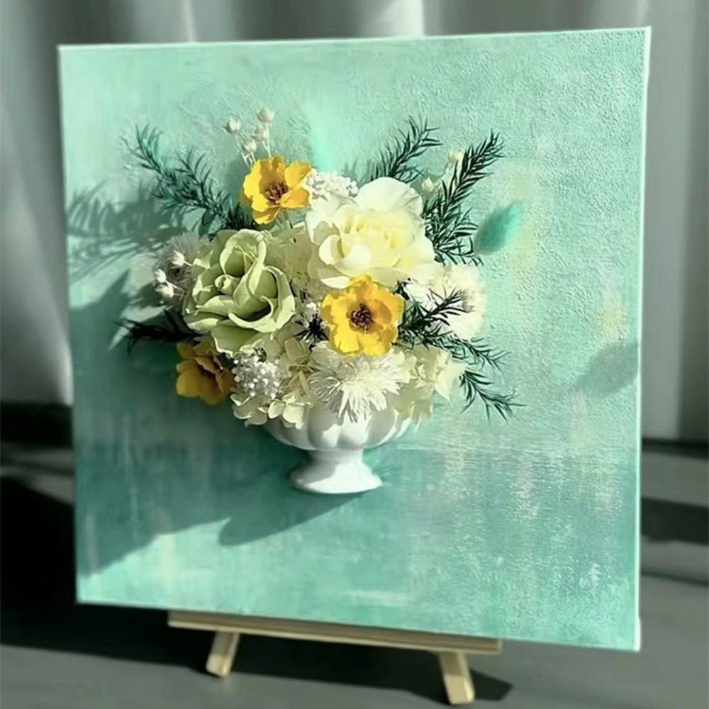 New French Oil Painting Half Wall Vase White DIY Half Wall Flower Pot Hand-Painted Wall Mounted Vase Floral Arrangement