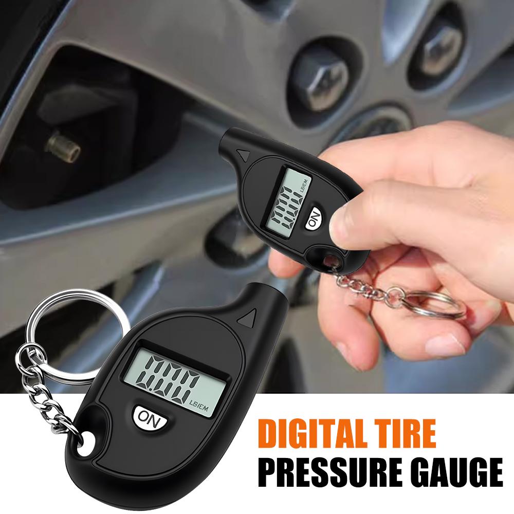 Keychain Tire Pressure Gauge - Mini Digital Display Car Tire Pressure Monitor Tool