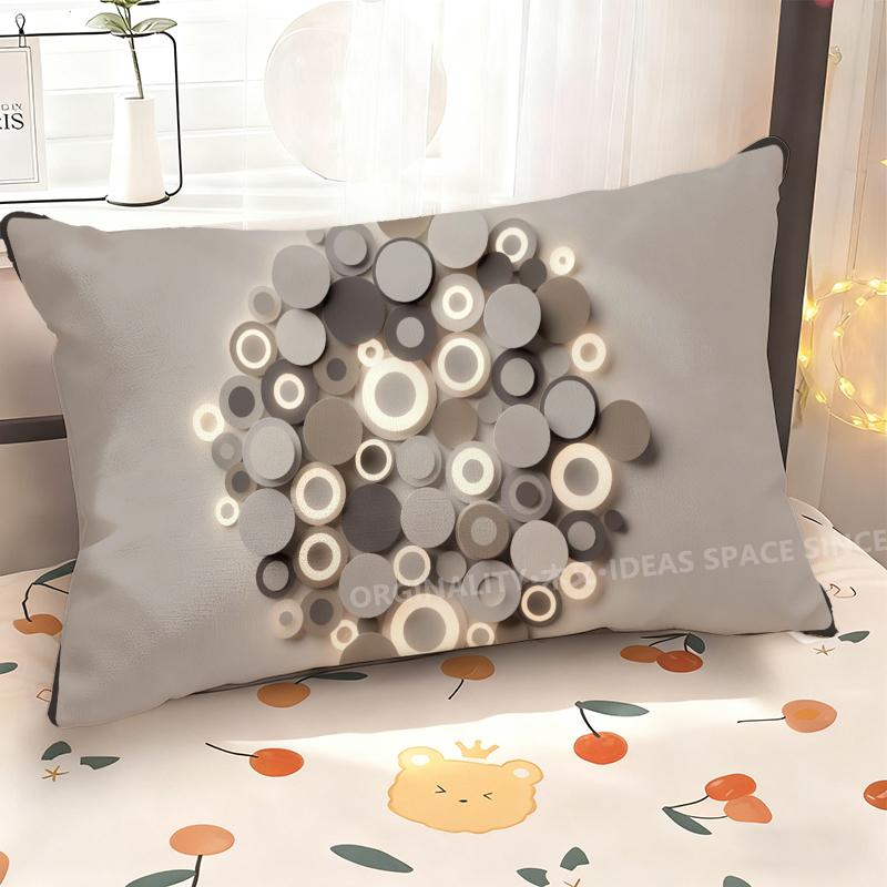 Colorful Circles Pillowcase Design Suitable For Sofa Bedroom Car Pillow Cover Cushion Rectangular Back Cushion