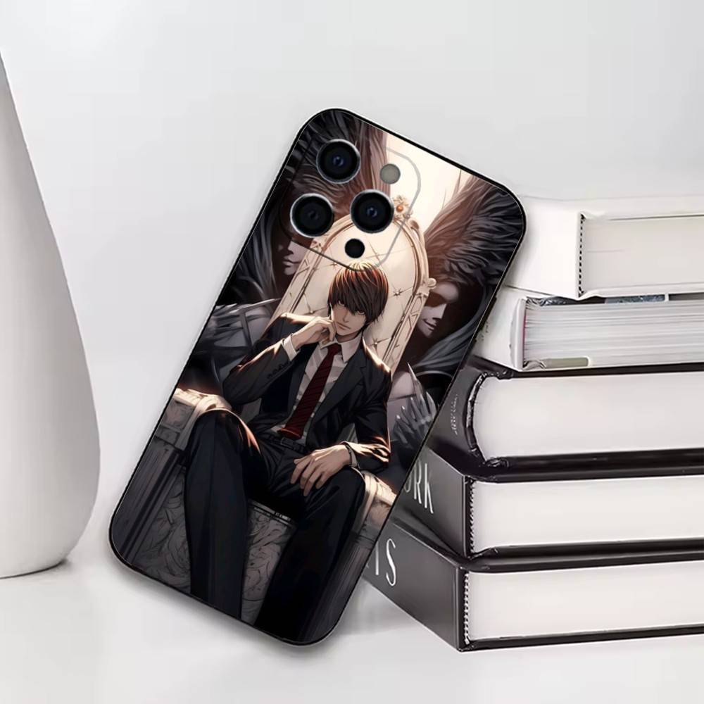 Death Note Light Yagami Phone Case For iPhone17,16,15,14,13,12,11 Plus,Pro Others Soft Black Cover
