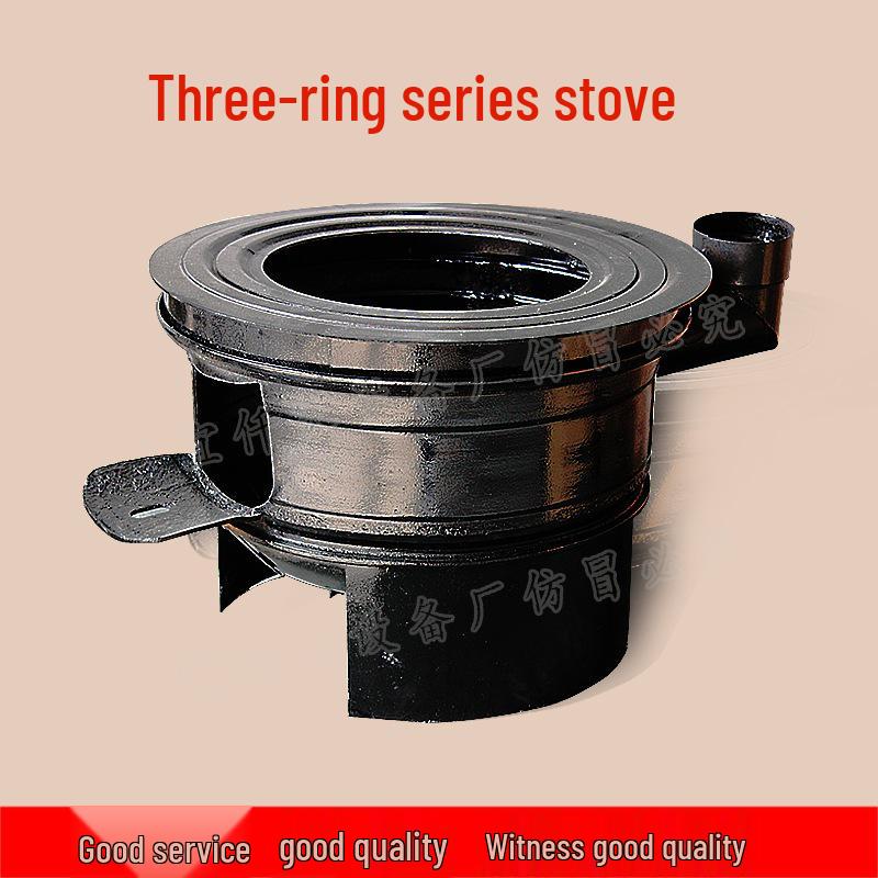 Портативная ветрозащитная уличная дровяная печь: Энергосберегающий дизайн для сельского и бытового использования