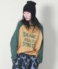 Deumakeu Real Street Color Mix Raglan Long Sleeve T-Shirt Khaki & Mustard