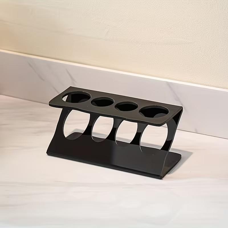 1Pc TRYTEST Toothbrush Storage Rack, Multifunctional Bathroom Shelf, Draining Toothbrush Holder, Multifunctional Bathroom Storage Rack, Desktop Jet black