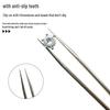 Diamond Locking Stainless Steel Jewelry Tweezers for Gemstones