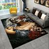 Teppich mit 3D-Motiv, Gothic-Horror, weiblicher Totenkopf, totes Mädchen, Teppich für Zuhause, Wohnzimmer, Schlafzimmer, Sofa, Fußmatte, Dekor, rutschfeste Bodenmatte