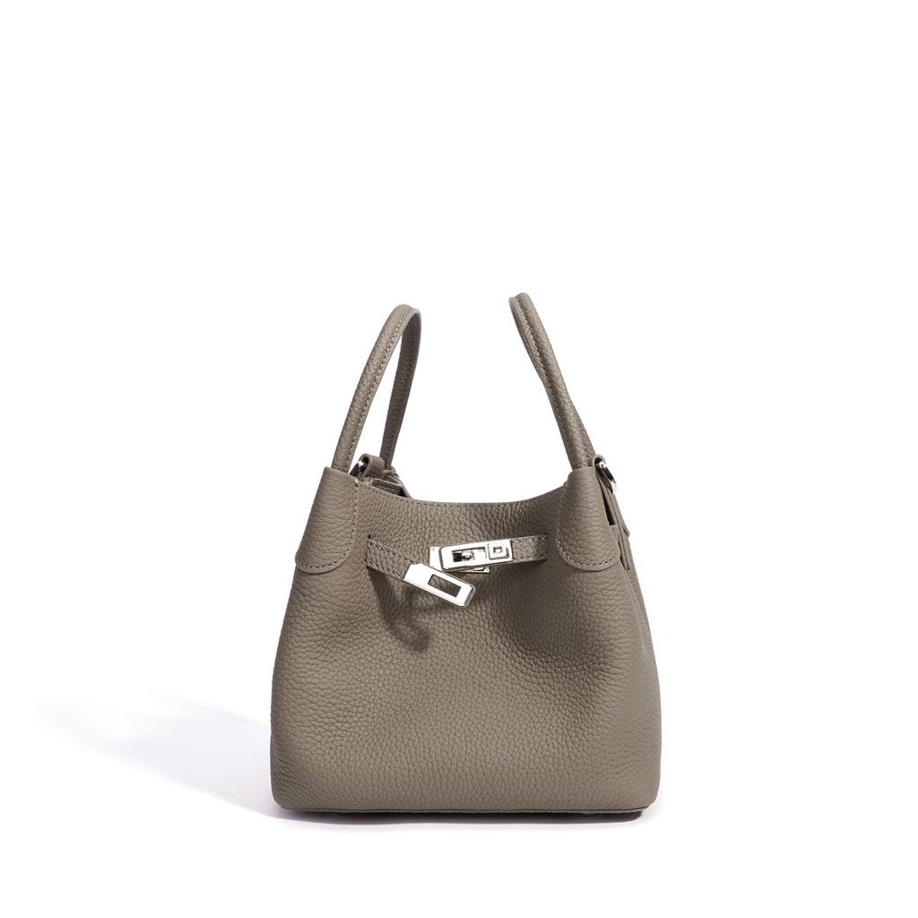 Vysoce kvalitní taška na zeleninu, nová kožená taška přes rameno typu messenger bucket bag, dámská jednobarevná lehká luxusní módní dámská kabelka