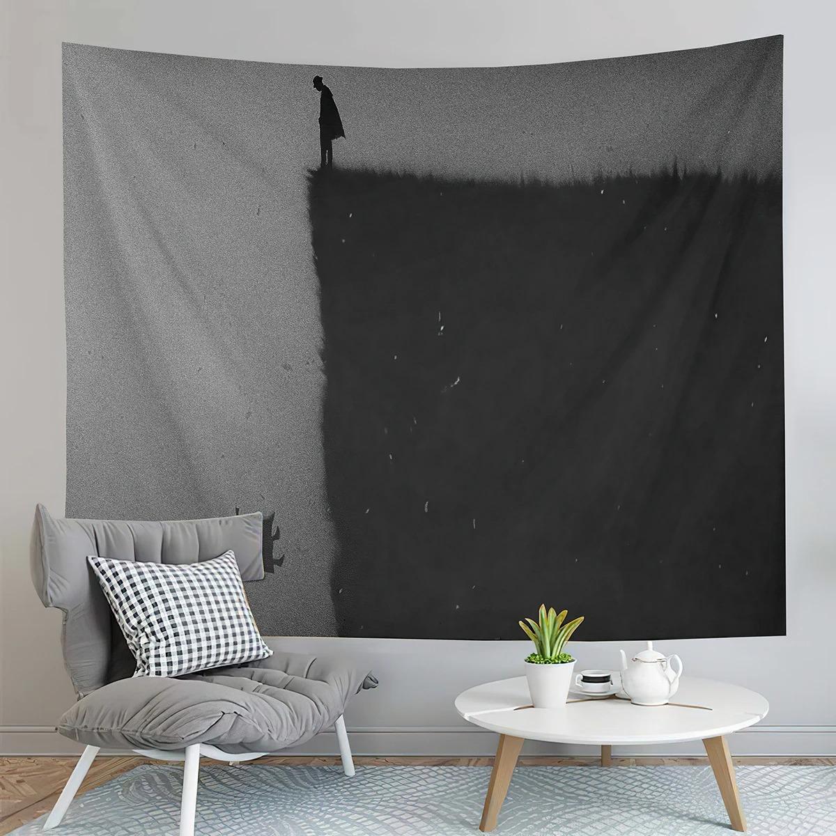 Гостиная Спальня Гобелен Современный Геометрический Красочный Архитектурный Узор Модный — фото 6