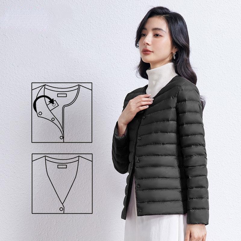 

Осенне-зимний пуховик для женщин, короткий пуховик, тонкое внутреннее пальто, повседневная куртка 4XL