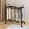 Extendable Trouser Hanger Rack with Holds 30 Clothes with Black Casters, Trousers, Storage, Stopper,