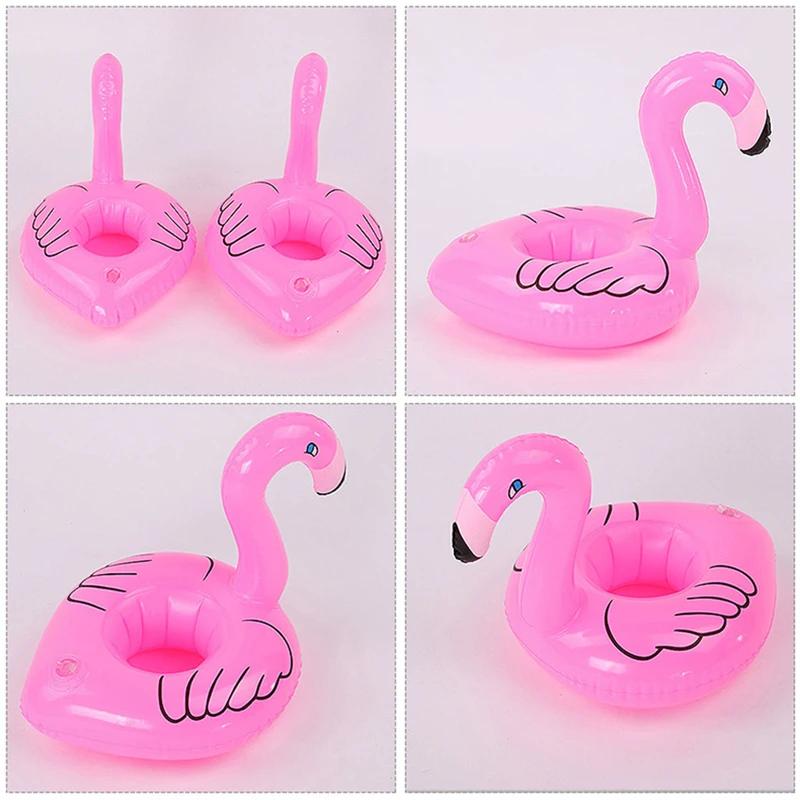 Mini Aufblasbarer Flamingo Donut Pool Schwimmendes Spielzeug Getränk Schwimmender Getränkehalter Schwimmring Party Spielzeug Strand Kinder Erwachsene Pool Supplie