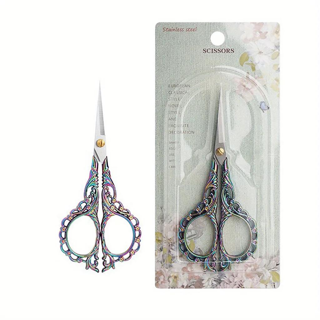 Vintage Style Stainless Steel Sewing Scissors Small Embroidery Scissors Precision Fabric and Wire Cutters for Craft Making PH352