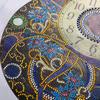 Handgemaakte Klok Speciale Vorm Kristal Diamant Schilderen Wandklok Borduurwerk Woonkamer Decoratie Bloem Mandala Klok Leverancier