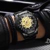 Top Brand New Business Watch Fashion Casual Luminous Skull Hollow Men's Watch