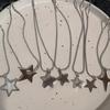 Pendant Necklace Y2k Neck Jewelry Star Pendant Choker Chain Choker Chain Necklaces Alloy Material Birthday Gift for Girl