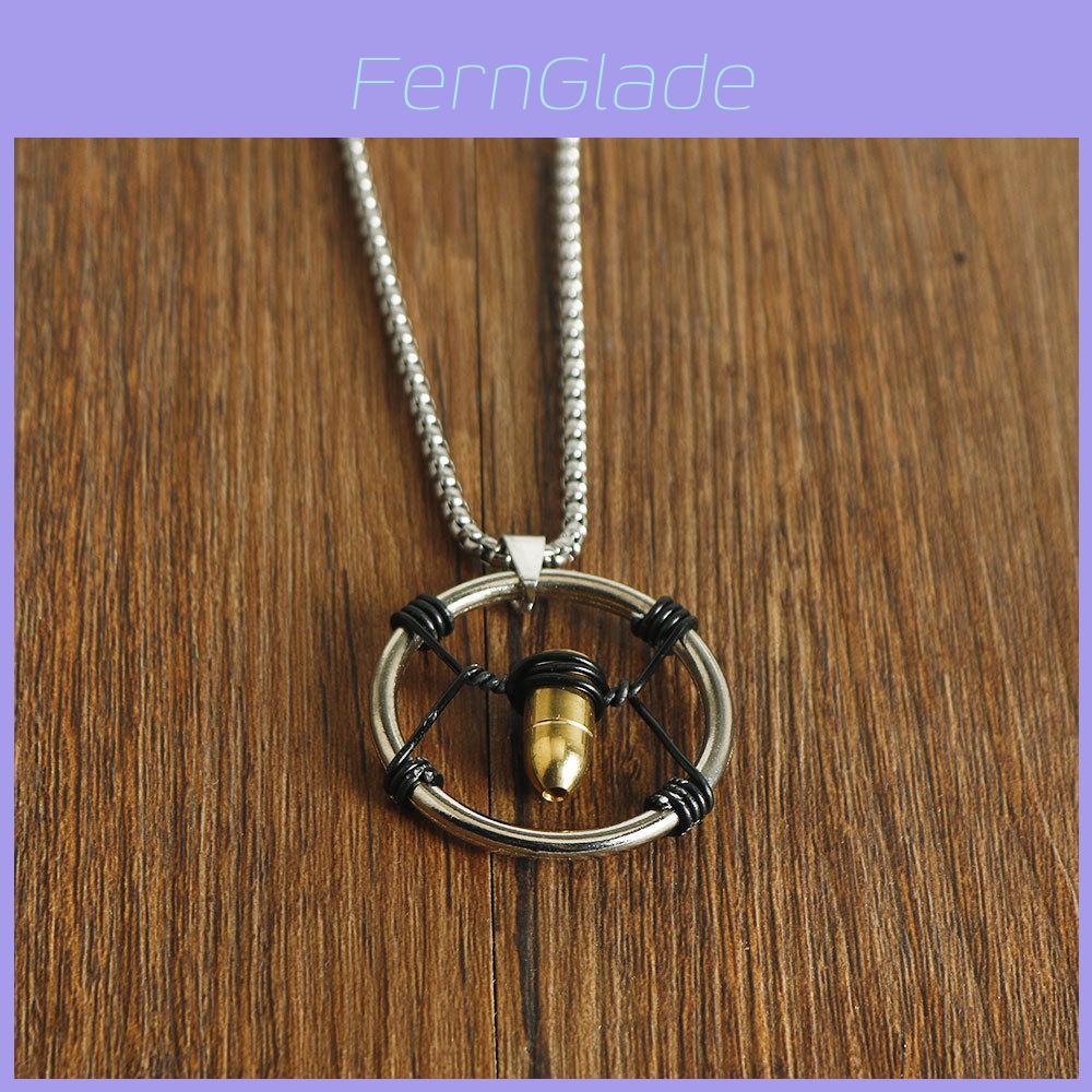Cyberpunk 2077 Bullet Pendant Necklace With Geometric Design For Men And Women