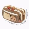 High Capacity Pencil Case 9 Compartments Canvas Pencil Bag Large Pen Organiser Travel Cosmetic Bag for Student Women
