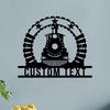 Custom Train Sign Metal Wall Art Personalized Locomotive Gift for Kids Room Decor Birthday