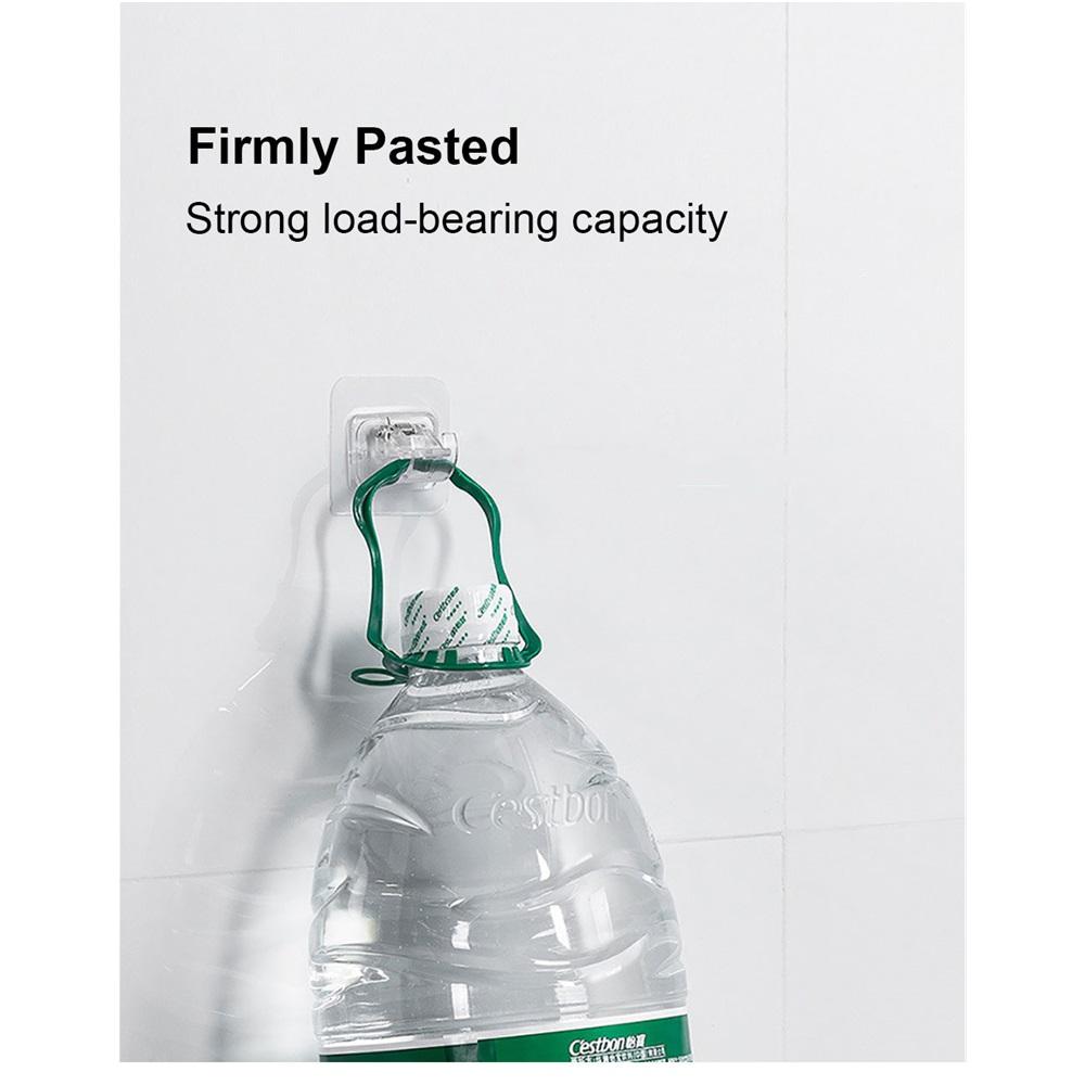 Silicone World 4PCS Self Adhesive Hooks Punch-free Curtain Rod Clip Hook  Telescopic Rod Holder Fixed Clip Hanging Hook Holder