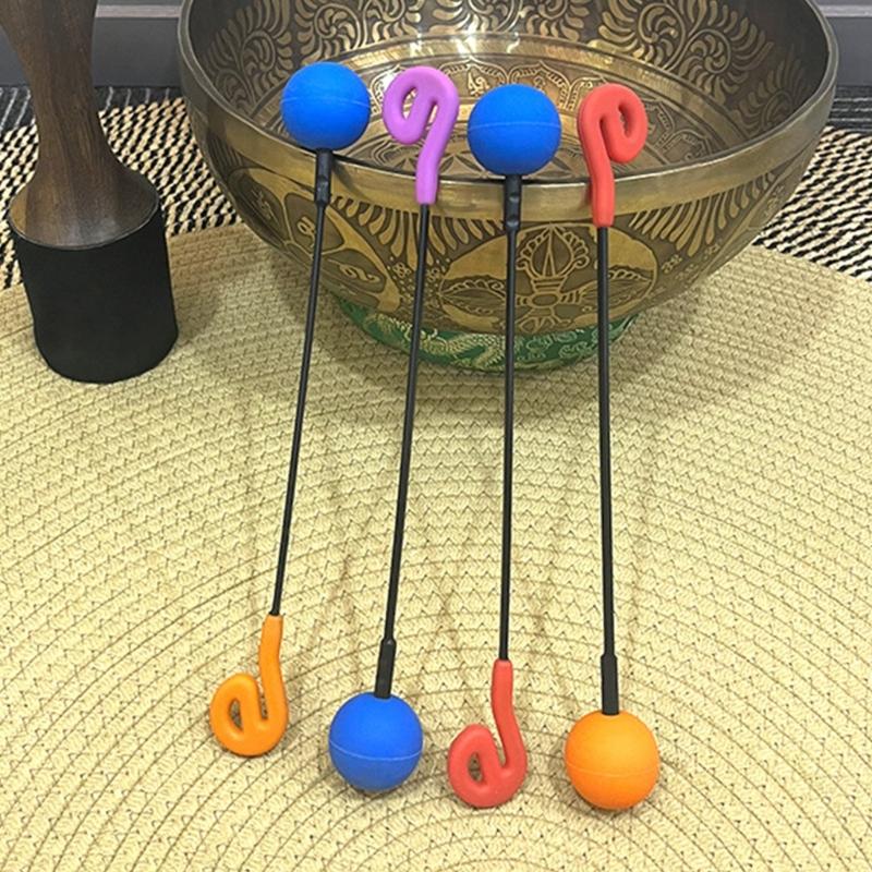 Double Head Friction Gong Mallet Soft Low Notes Gong Resonant Mallet Replacement Gong Wand for Sound Healing Tool