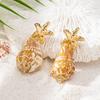 1 Pair of Summer Beach Shell Metal Starfish Earrings for Women To Wear on Vacation