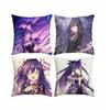 D-Date A Live Cool Y-Yatogami Tohka  Square Double-Sided printed Pillow Case Bedroom Bedside Pillow Sofa Cushion Cover
