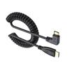 Coiled Mini HDMIcompatible to HDMIcompatible Cable Extension Cable for HDTV Camcorders Tablets and Game Consoles