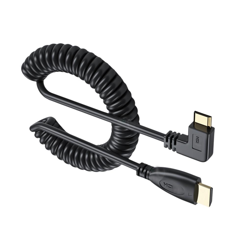 Coiled Mini HDMIcompatible to HDMIcompatible Cable Extension Cable for HDTV Camcorders Tablets and Game Consoles