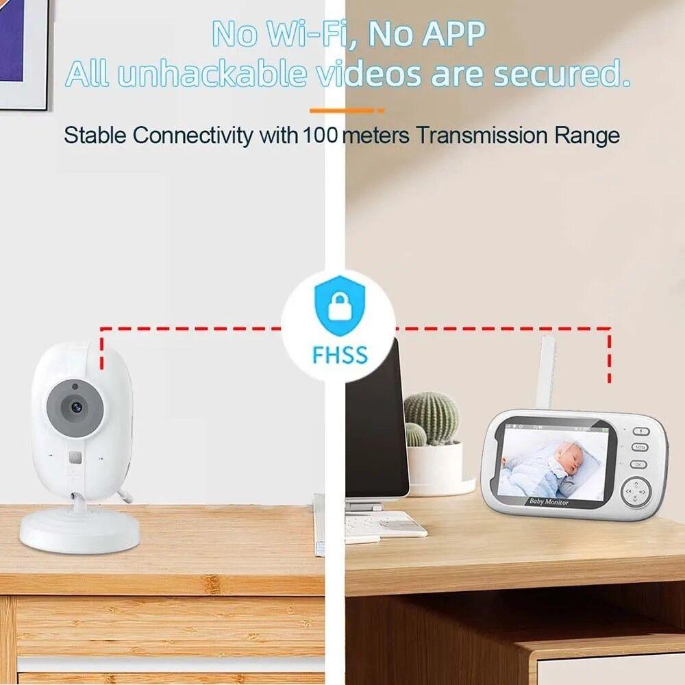 3.5 Inch Baby Nanny Security Camera Auto Night Vision Video Surveillance Cam  Motion Detection