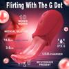 10 Speeds Realistic Licking Tongue Rose Vibrators for Women Nipples Clitoral Stimulation Sex Toys for Adult Female Couples