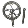 Double Chain Cover 170MM Crank Arm for Single Speed City Bike, Folding Bike Bicycles Crankset 52T Square Crankset Set