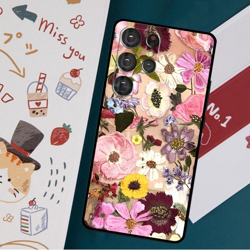 

Чехол с вышивкой цветов для Samsung Galaxy S23 S21 S22 Ultra Plus S20 FE Note 20 Note 10 S8 S9 S10 Plus Galaxy S23